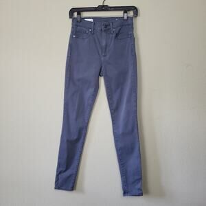Gap 1969 Womens Gray Regular Fit Medium Wash‎ High Rise Skinny Jeans Size 26